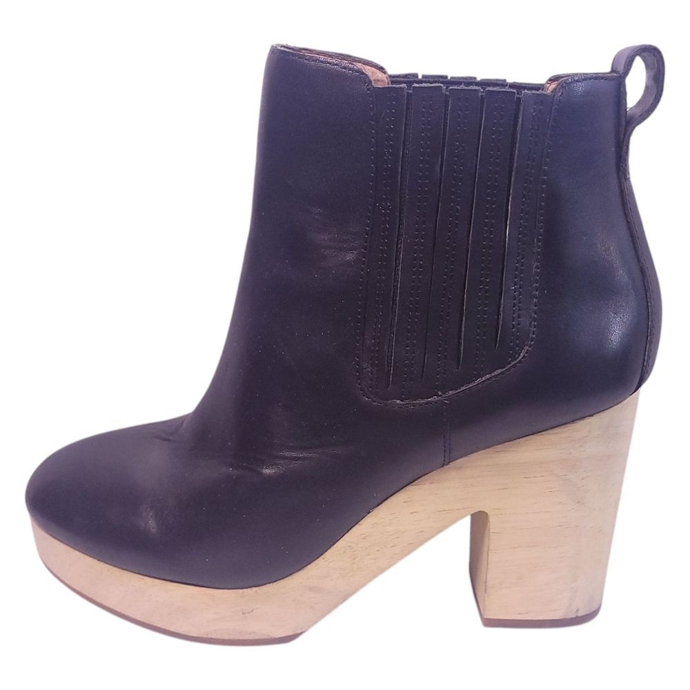 Madewell The Marco Clog Boot Black Cowhide Leather Chelsea Platform Womens 8
